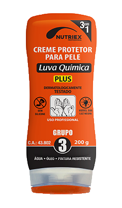Luva Quimica Creme Protetor 200g Profissional Nutriex