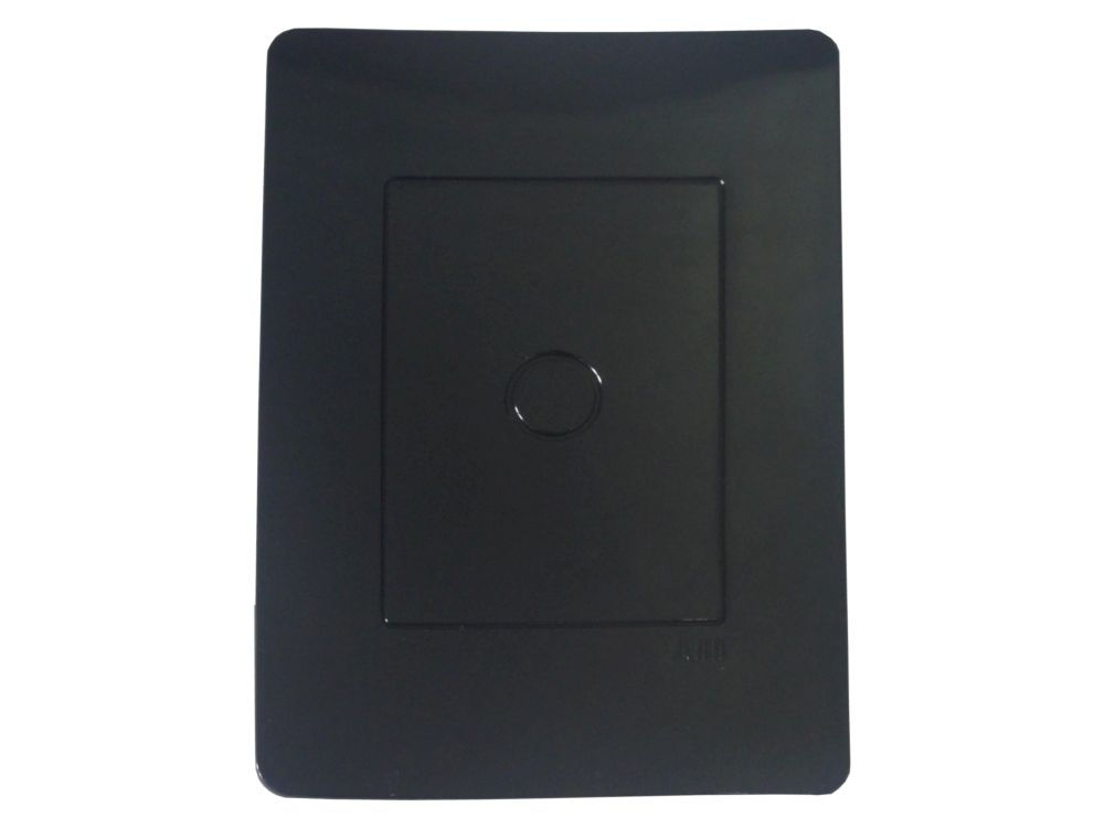 Placa PVC Cega 4x2 Preta Linha Unno Life