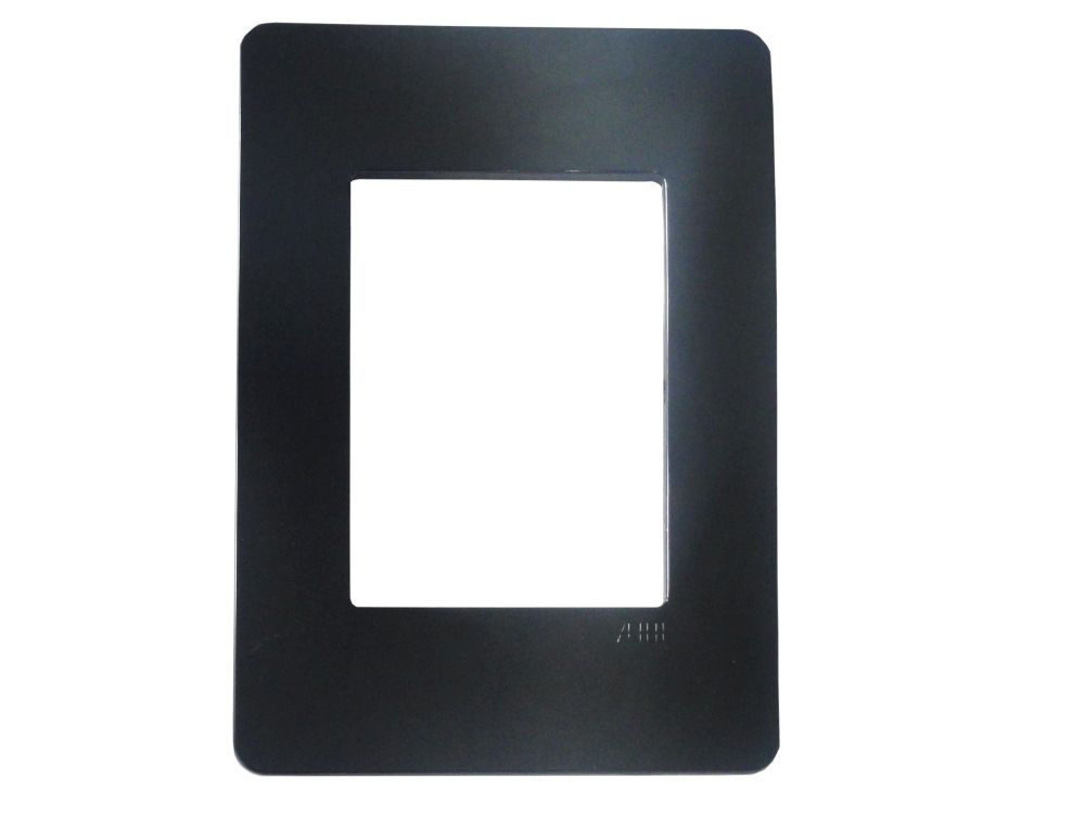 Placa PVC para 3 Módulos 4x2 Preta Linha Unno Life