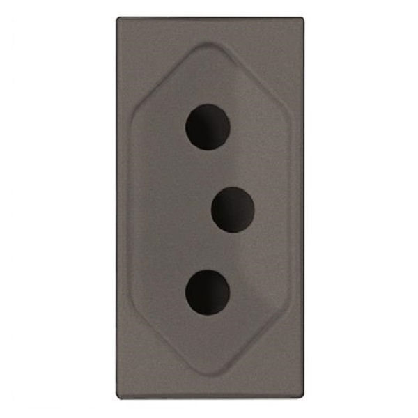Módulo Tomada NBR 2P+T 20A/250VCA PVC Antracita Linha Zenit