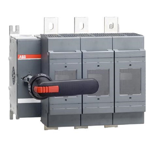 Chave Seccionadora Rotativa (l/d) com Porta Fusível Tripolar NH-3 630A OS630 com Fixação para Base com Manopla Tipo Punho Preta SOB Carga