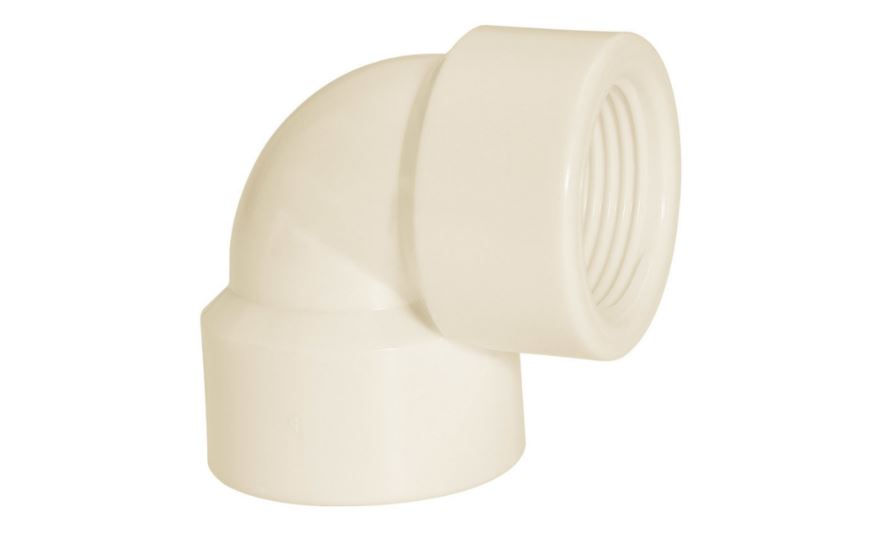 Joelho PVC 90G Rosqueável 1" Classe 15 Branco Água Fria
