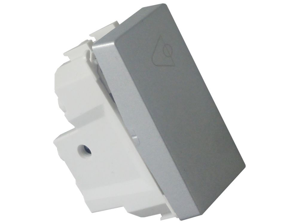 Módulo Módulo Pulsador Campainha 10A/250VCA PVC Prata Linha Unno Life