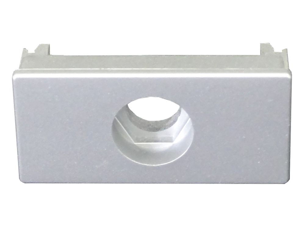 Módulo Módulo Passagem de Fio 1 Furo PVC Prata Linha Unno Life