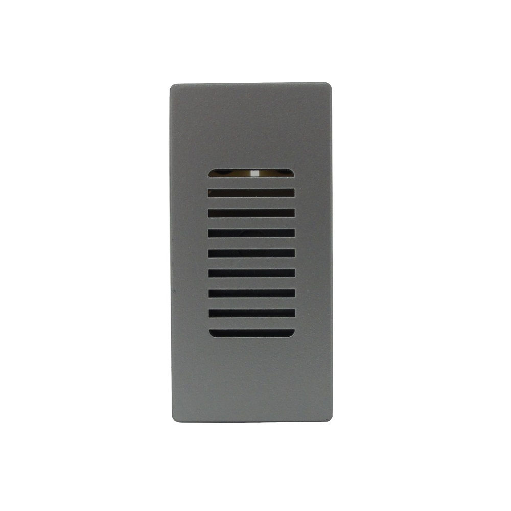 Módulo Módulo Campainha Cigarra 1 Módulo 127/220VCA PVC Prata Linha Unno Life