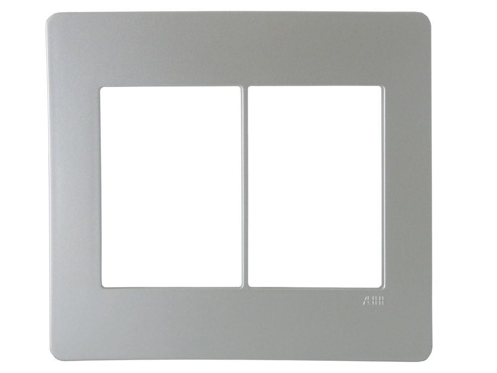 Placa PVC para 6 Módulos 4x4 Prata Linha Unno Life