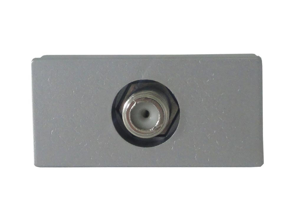Módulo Módulo Tomada Antena TV Coaxial 75OHMS PVC Prata Linha Unno Life