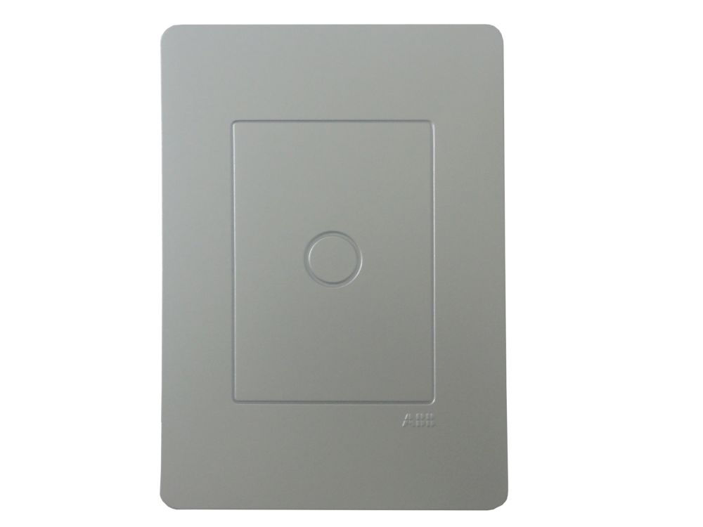 Placa PVC Cega 4x2 Prata Linha Unno Life