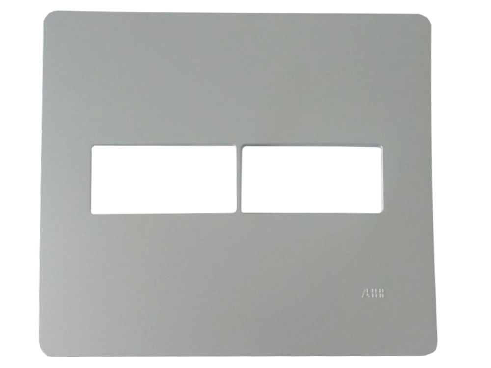 Placa PVC para 2 Módulos 4x4 Prata Linha Unno Life