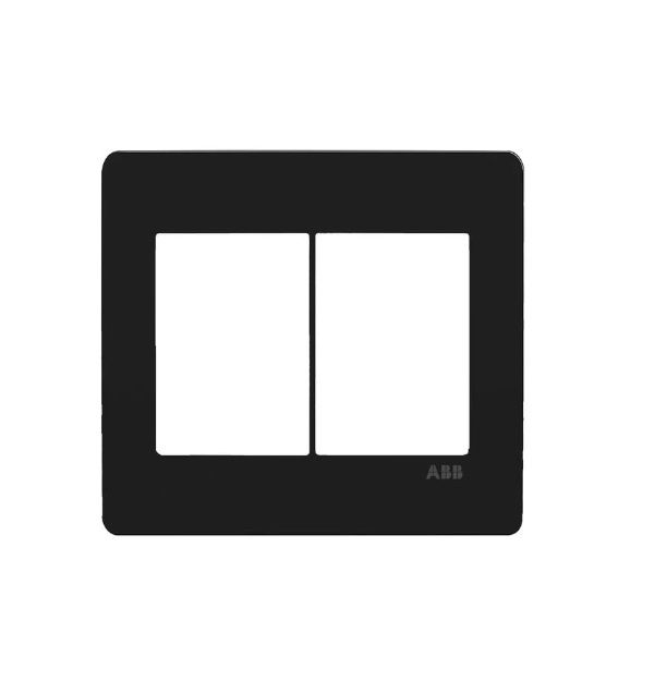 Placa PVC para 6 Módulos 4x4 Preta Linha Unno Life