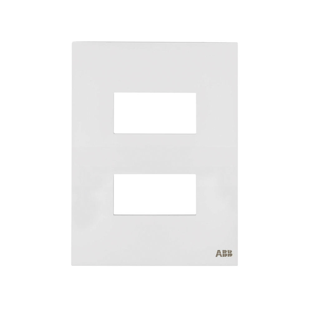 Placa PVC para 2 Módulos Distanciados 4x2 Branca Linha Zenit