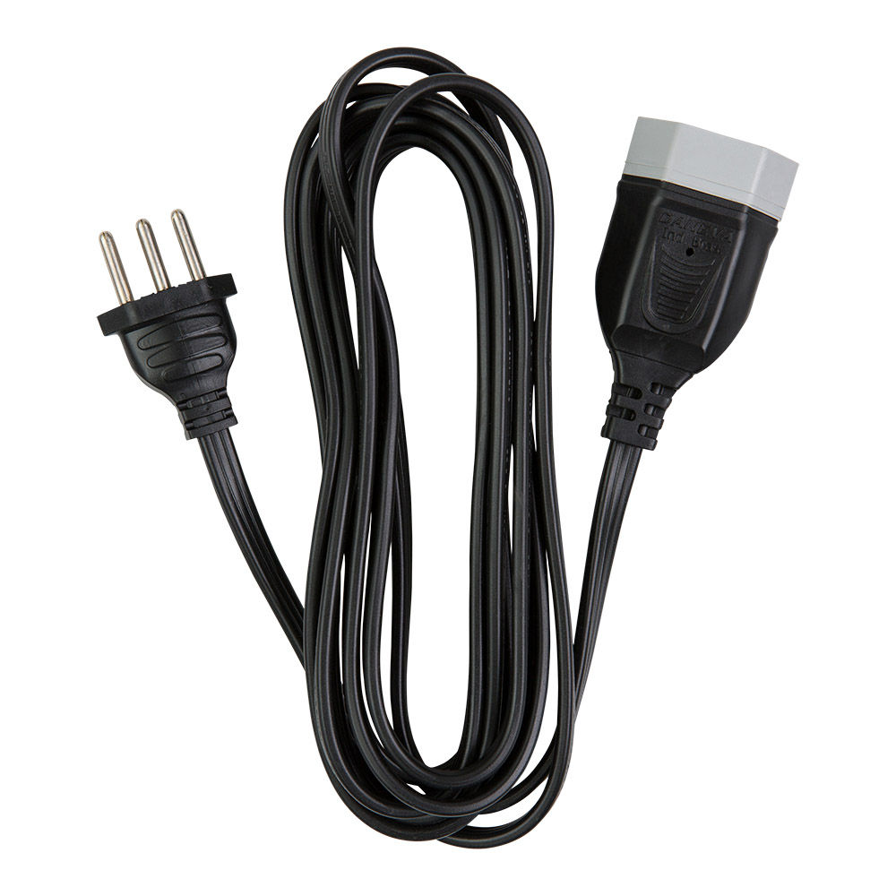 Extensão Extensão com 1 Tomada 2P+T 10A-250VCA 3x0,75 mm² 5 M Preta Cabo PP