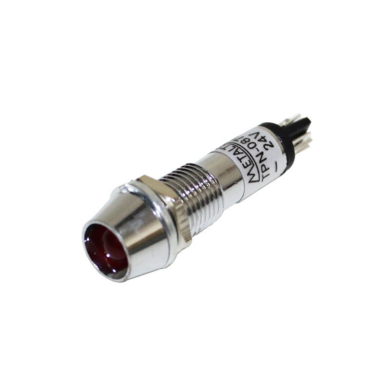 Sinaleiro Led PVC Saliente com LED e Terminal 8 mm 24VCC Vermelho