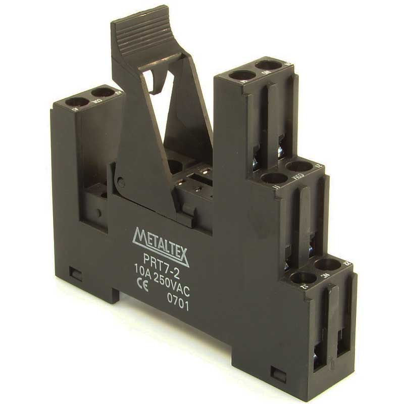 Base Plugável para Relé Acoplador JX2 8 Pinos 2NAF 5A Presilha Baixa