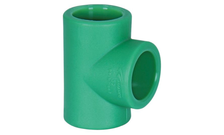 Te Fêmea/Fêmea/Fêmea Simples 75 mm PPR Verde Água Quente