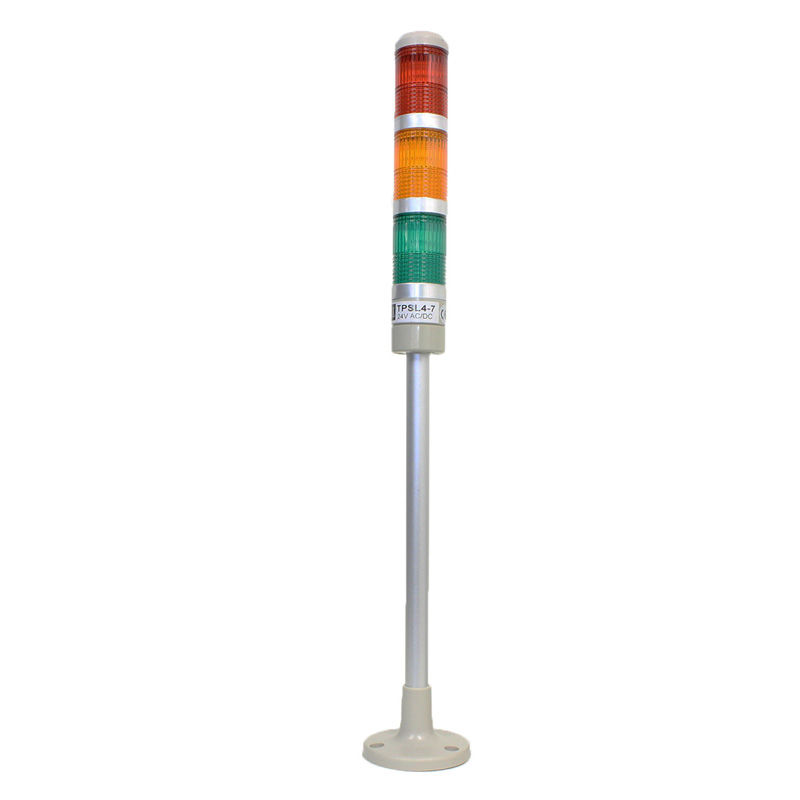 Coluna Luminosa PVC Torre com 3 Lentes 40 mm 24VCA/VCC Vermelho/Laranja/Verde Luz Contínua Torre