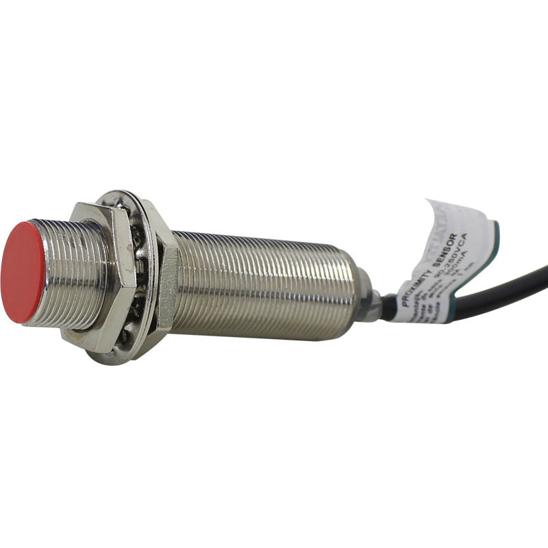 Sensor Indutivo Faceado Cilíndrico M18 90-250VCA 1NA Alcance 5 mm com Cabo 2 M 2 Fios IP67 com LED