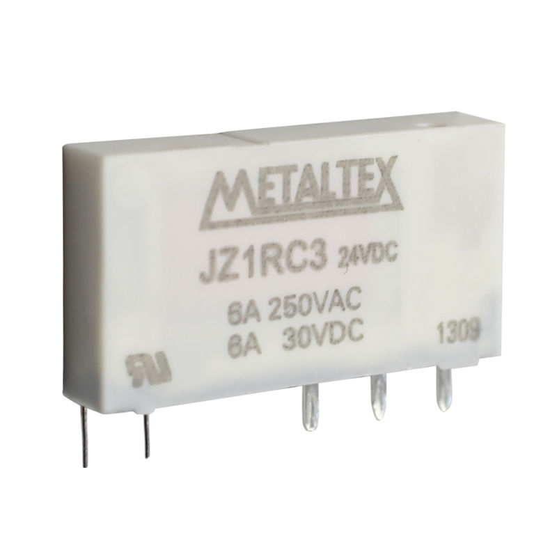 Relé Miniatura Relé Miniatura para Acoplador Relé JZ1RC3 6A 24VCC 1 Contato Reversível (NAF) Estreito sem Base para PRT8-1 Largura 6,2 mm sem LED