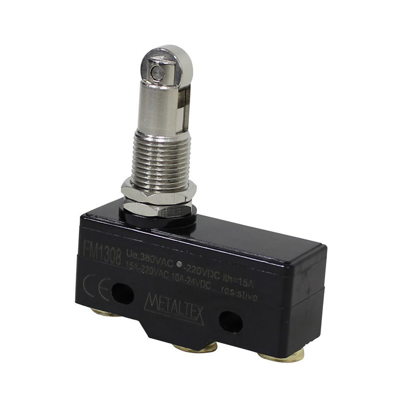 Fim de Curso Ação Rápida FM1308 PVC com Pino Rolete 1 Contatos Reversível