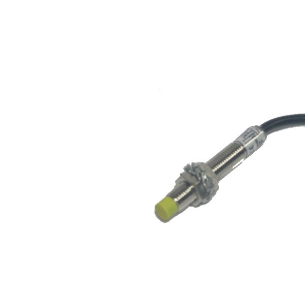 Sensor Indutivo Saliente Cilíndrico M8 NPN 10-36VCC 1NA Alcance 2 mm com Cabo 2 M 3 Fios IP67 com LED
