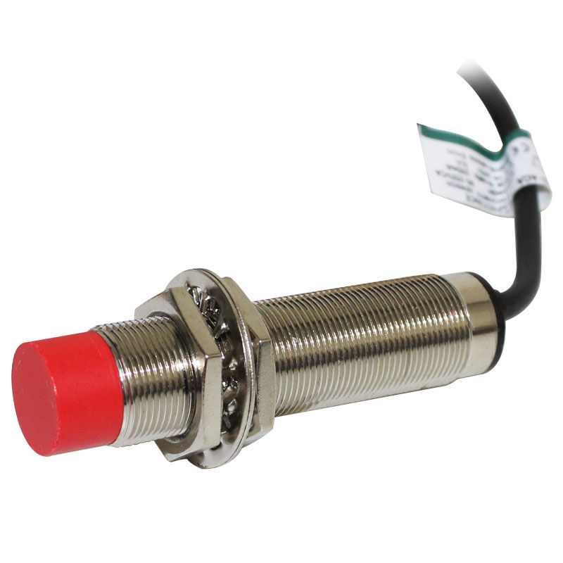 Sensor Capacitivo Saliente Cilíndrico M18 90-250VCA 1NA Alcance 8 mm com Cabo 2 M 2 Fios IP67 com LED