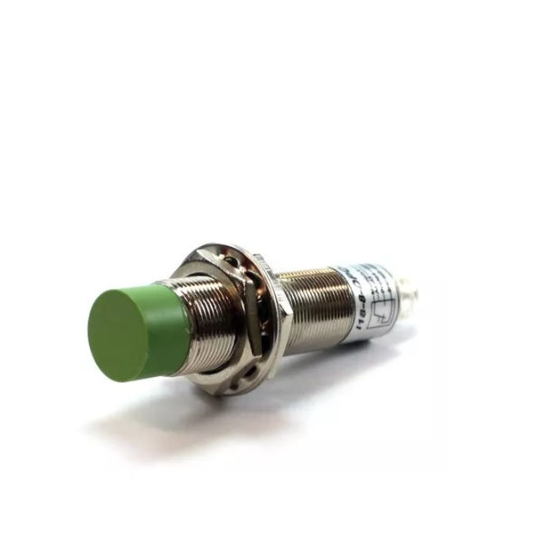 Sensor Indutivo Saliente Cilíndrico M18 PNP 10-36VCC 1NA+1NF Alcance 8 mm com Conector M12 4 Fios IP67 com LED