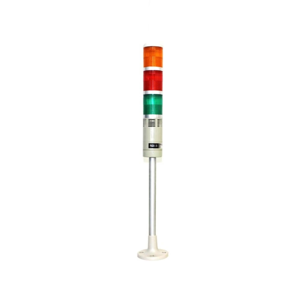 Coluna Luminosa PVC Torre Sonora com 3 Lentes 60 mm 220VCA Vermelho/Laranja/Verde Luz Contínua/Piscante Torre