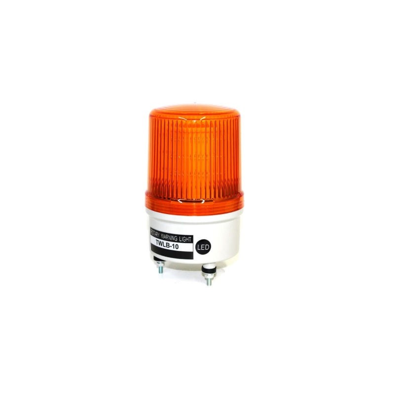 Sinaleiro Sonoro PVC Rotativo com Buzzer com LED 100 mm 24VCA/CC Laranja