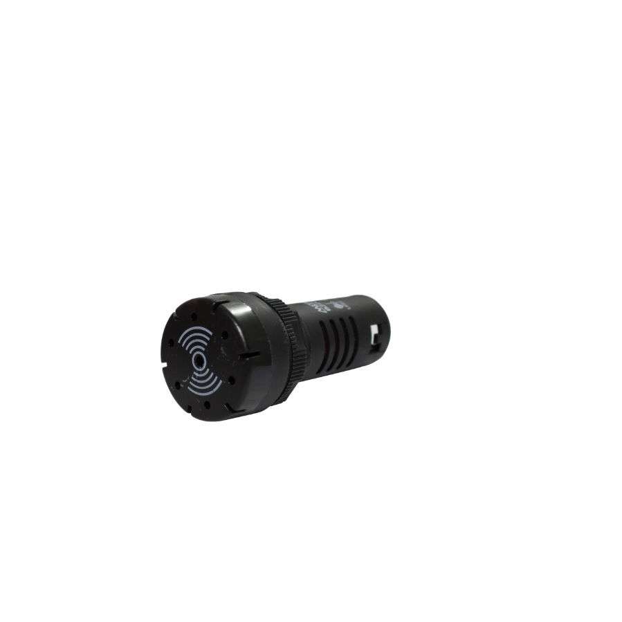 Sinaleiro Sonoro PVC com Buzzer sem LED 22 mm 220VCA Preto