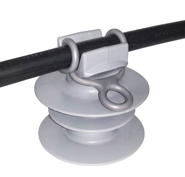 Isolador Pino Polimérico 15 kV 3 Saias 25 mm sem Anel