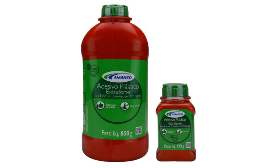 Adesivo Extra Forte Frasco para Tubos e Conexões PVC 175GR com Pincel Aplicador