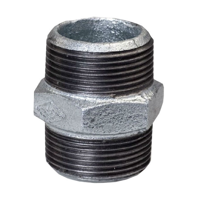 Nipel Ferro Maleável Galvanizado a Fogo 1/4" com Rosca BSP