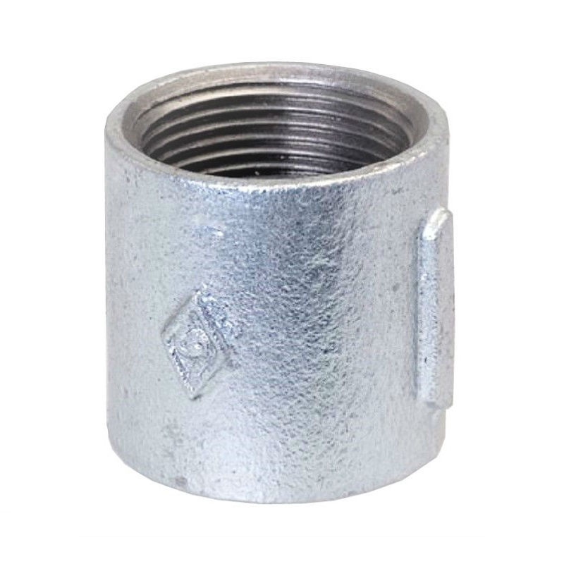 Luva Ferro Maleável Galvanizado a Fogo 3" com Rosca BSP