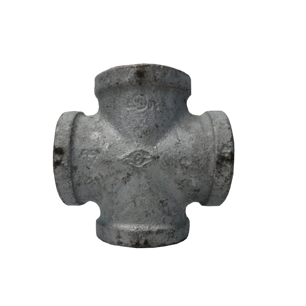 Cruzeta Ferro Maleável Galvanizado a Fogo 1" com Rosca BSP