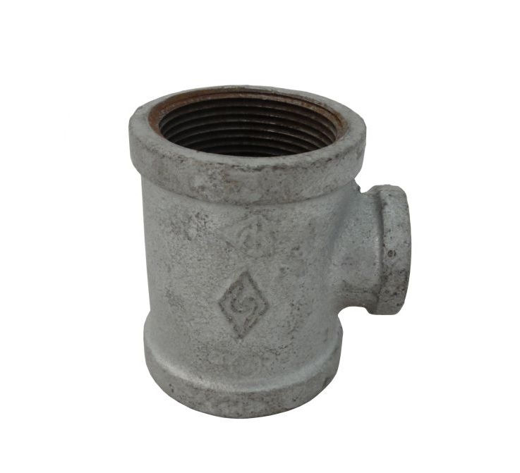 Te Redução Ferro Maleável Galvanizado a Fogo 90G 2.1/2"X1.1/2" com Rosca BSP