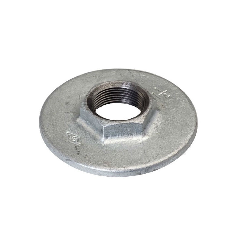 Flange Ferro Maleável Galvanizado a Fogo 1/2 com Rosca BSP