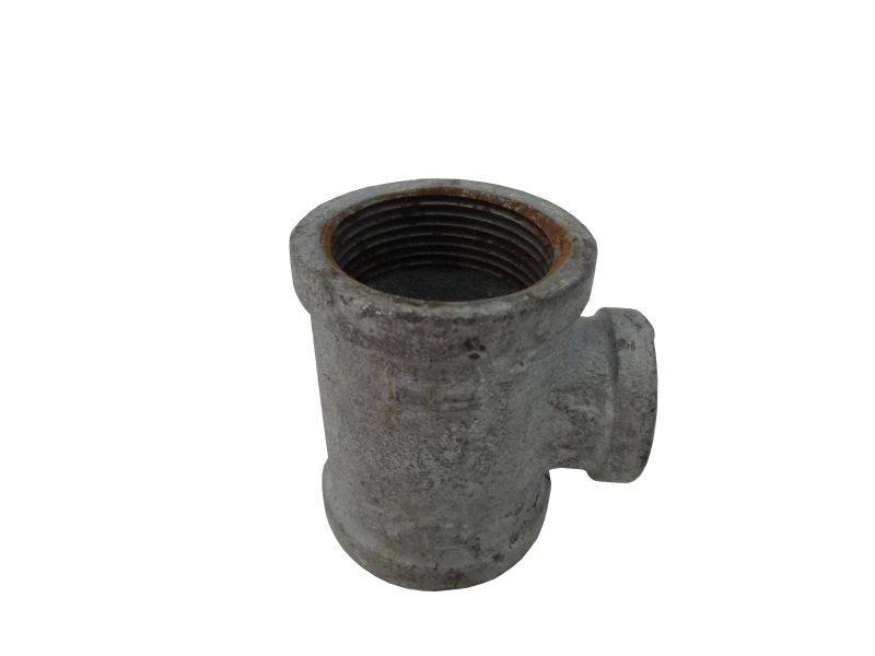 Te Redução Ferro Maleável Galvanizado a Fogo 90G 1.1/4"X3/4" com Rosca BSP
