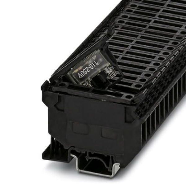 Conector Passagem SAK Poliamida ASK1 Porta Fusível 5x20 mm 4,00 mm² Preto com LED 85-250VCA/CC Conexão para Parafuso