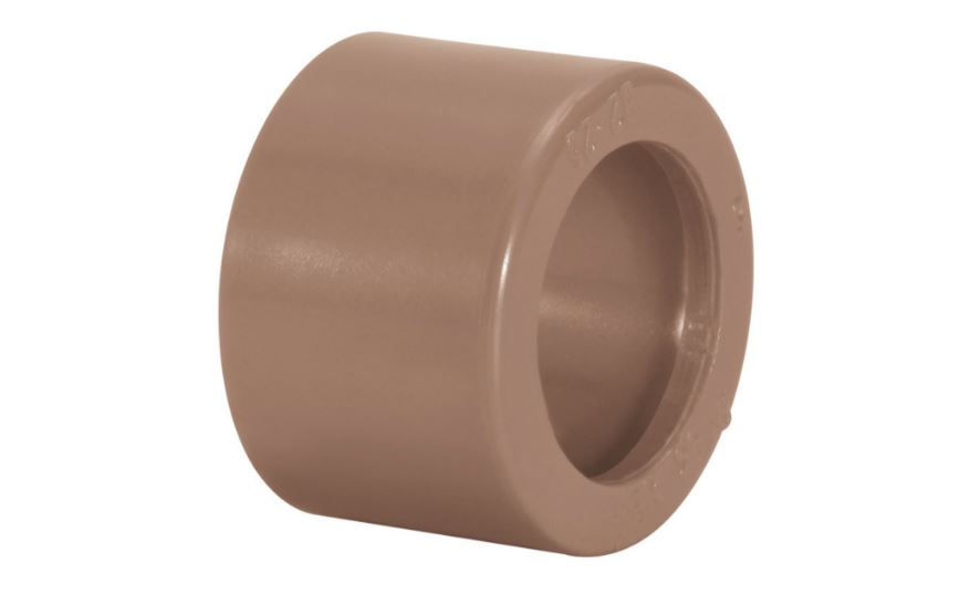 Bucha PVC Redução Curta Soldável 110x85 mm Classe 15 Marrom Água Fria
