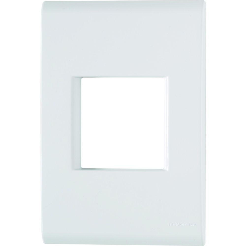 Placa PVC para 2 Módulos 4x2 Branca LIZ com Suporte