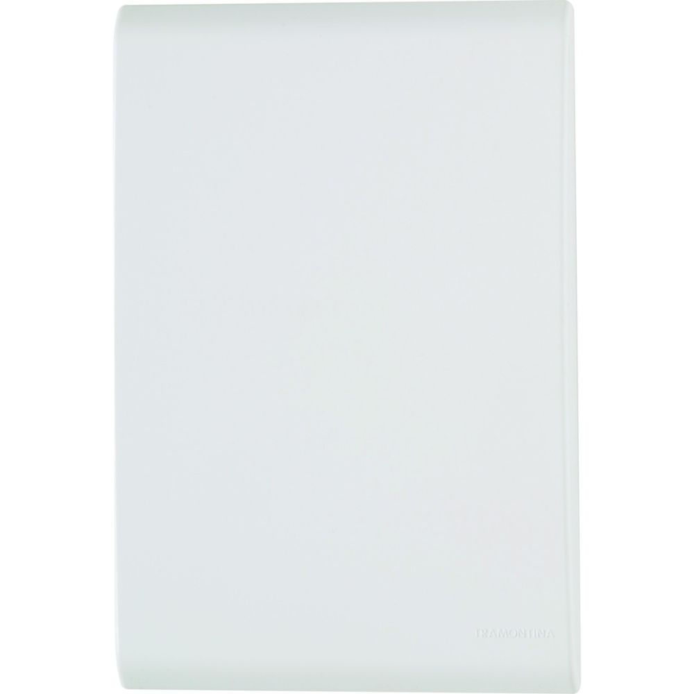 Placa PVC Cega 4x2 Branca Linha LIZ com Suporte