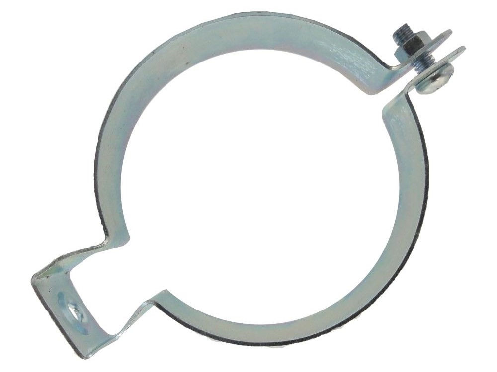Abraçadeira Abraçadeira Galvanizada Eletrolítica Tipo D 4" com Porca e Parafuso para Eletroduto
