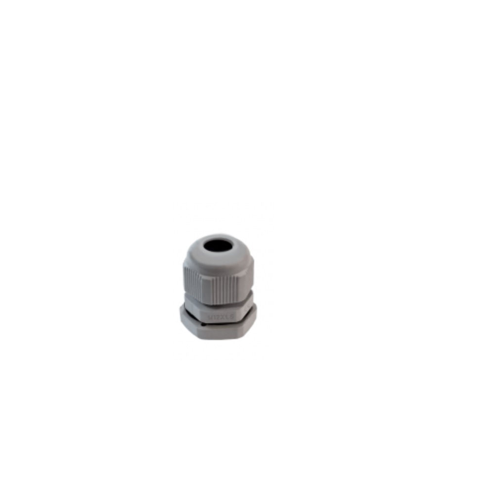 Prensa Cabo PVC M20x1,5 Metruca Rosca Curta Cinza IP65 Diâmetro do Cabo 8,00-13,00 mm