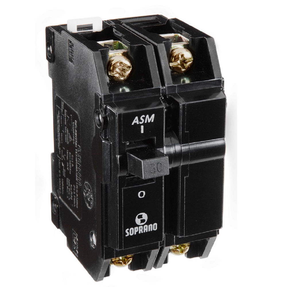 Disjuntor Termomagnético Fixo Bipolar ASM 50A 5 KA/3 KA 220/380VCA UL