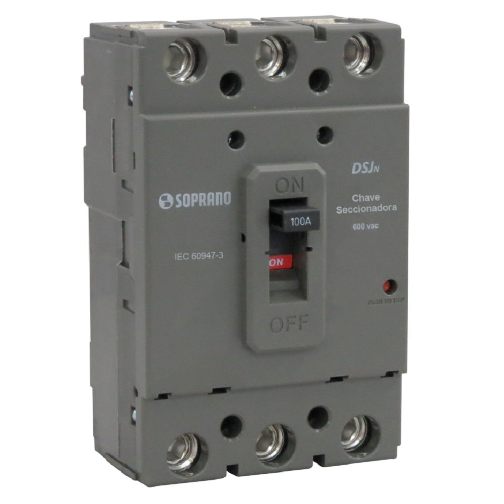 Chave Seccionadora Tripolar 600VCA 125A Caixa Moldada