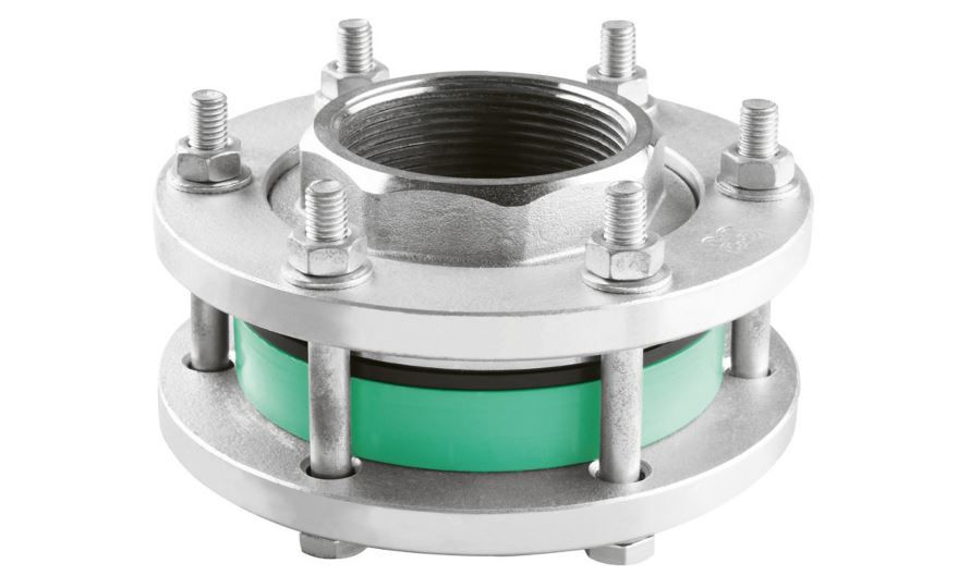 União União Mista Flangeada 110 mmX4" PPR Verde Água Quente