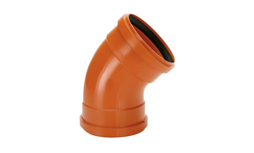 Curva PVC 45G Curta 200 mm Coletora Laranja Esgoto/Água Pluvial Colefort - Celfort - Novafort