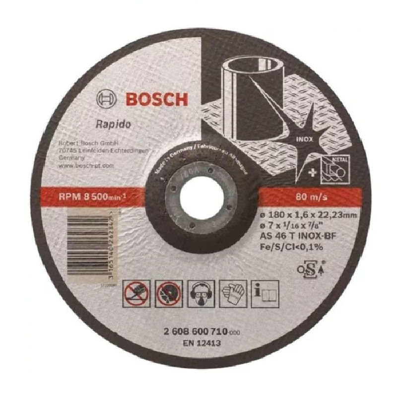 Disco Corte Para Inox - Metal 180MM Standard Bosch