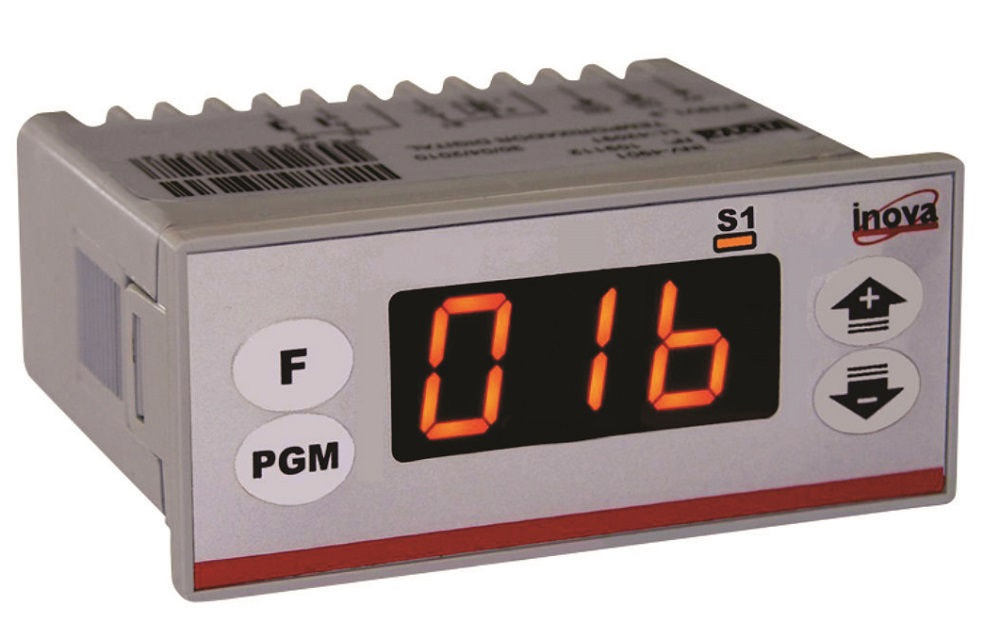 Controlador Temperatura Digital -30A 100G 80-250VCA 75x33 mm NTC