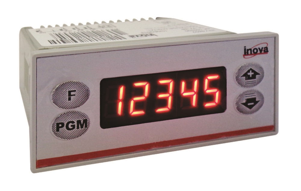 Controlador Horímetro Digital Pre-ajustável 1 SEG a 9999H 80-250VCA 75x33 mm